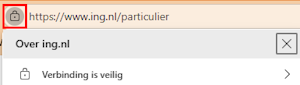 Internetbankieren beveiligde verbinding